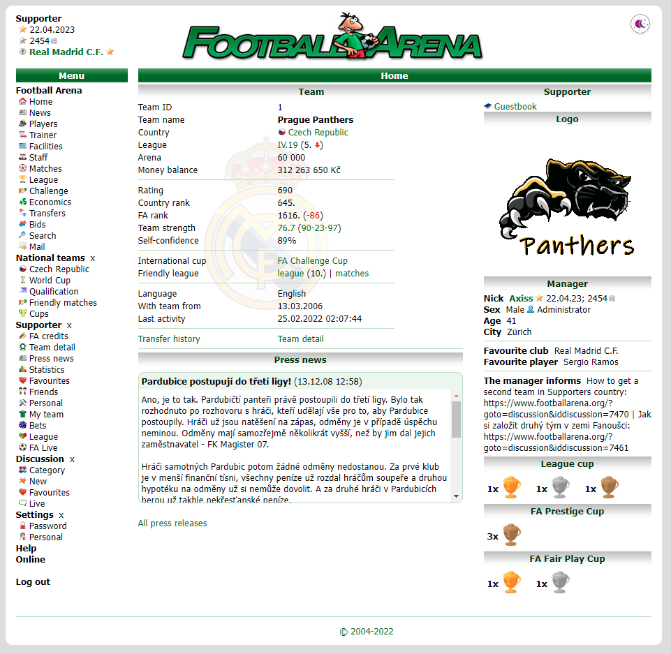 play football manager online free